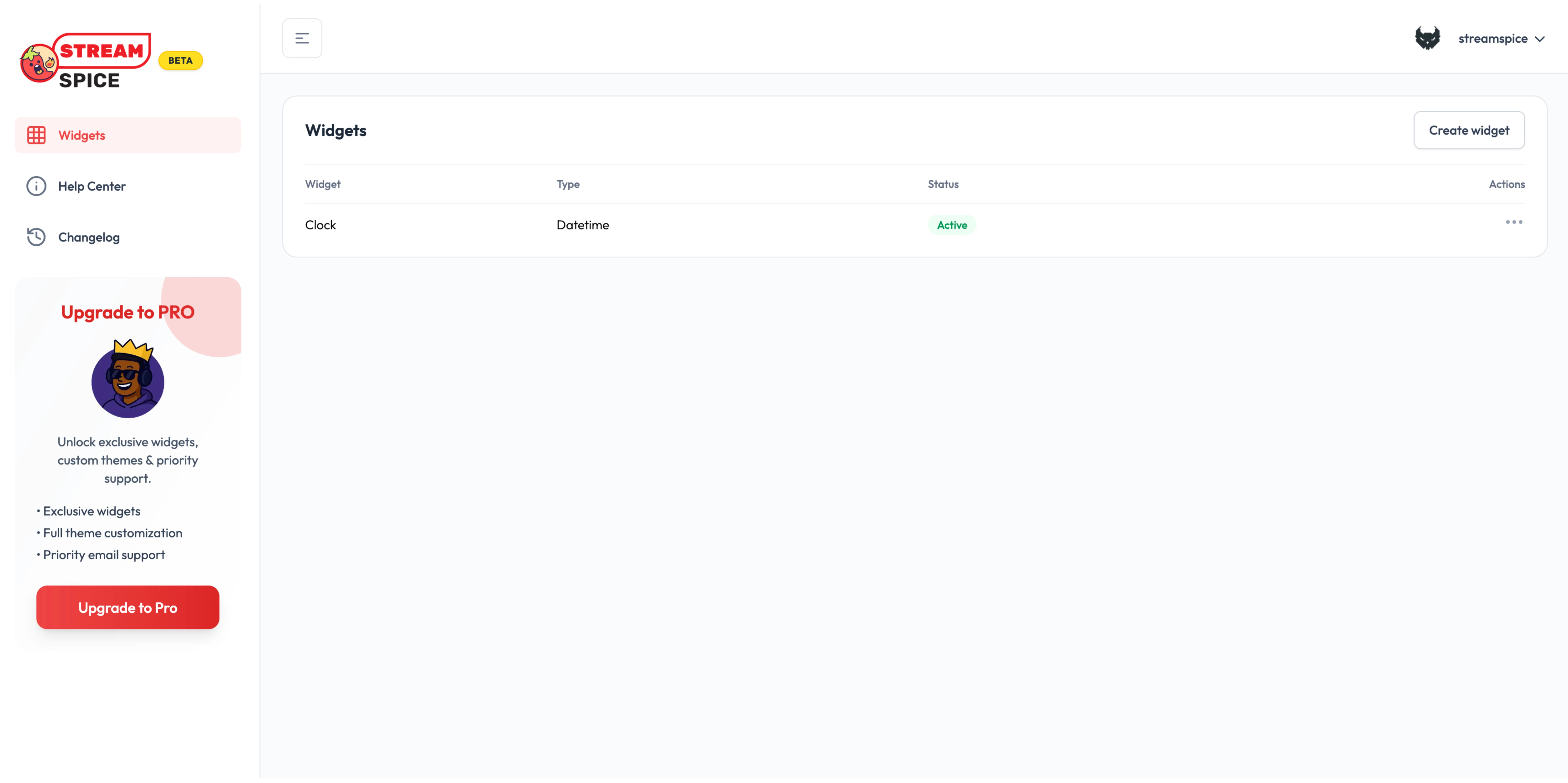 StreamSpice Dashboard